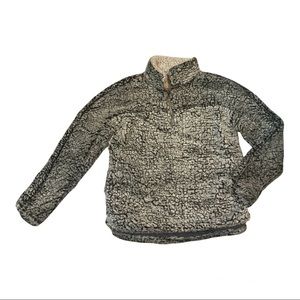5for20 Thread + supply gray Sherpa double lined pullover jacket